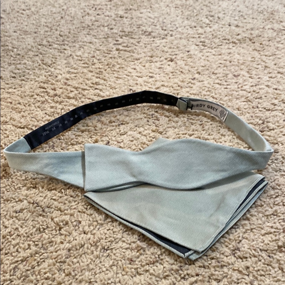 Birdy Grey Green Tie Elegant Accessories